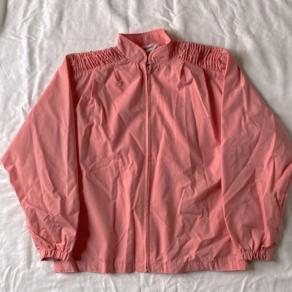 Vintage windbreaker, like new, pink jacket, spring coat, women’s coat, XL, fall